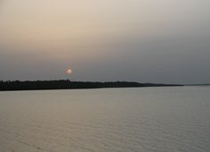 sonnenuntergang Ganbia river National park